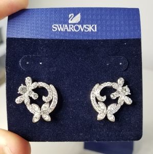 Swarovski Dragonfly and Flower Earrings